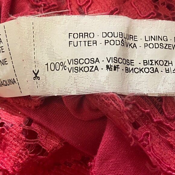 Zara Floral Lace Strapless Dress in Pink Size Large - Picture 6 of 6